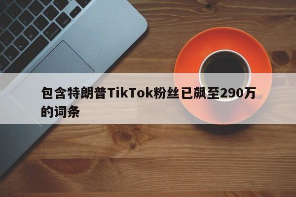 包含特朗普TikTok粉丝已飙至290万的词条